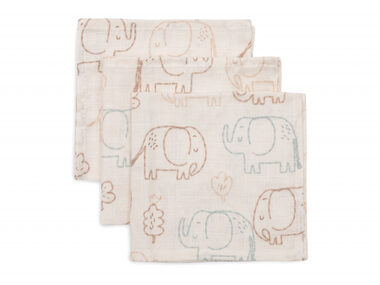 Jollein Ubrousky mušelínové 3 ks 31x31cm Elephant Tales