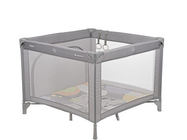 KikkaBoo Hrací ohrádka Enjoy Grey Cat / od narození do 36 měsíců