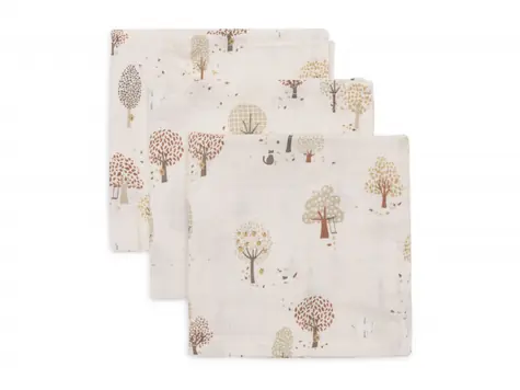 Jollein Ubrousky mušelínové 3 ks 31x31cm Tiny Park