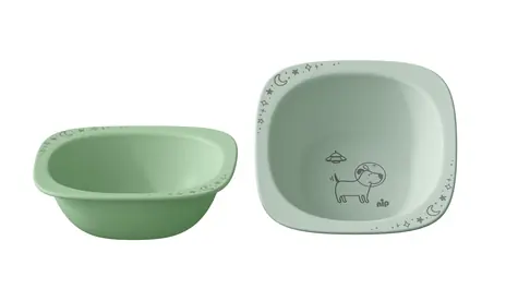 NIP NATURE line miska 2ks zelená / od 4 měsíců