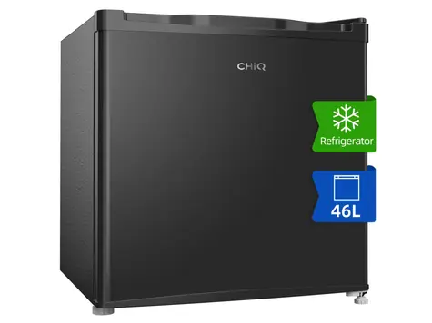 CHiQ CSD46D4D minibar černá / 46 L / 35 dB / 2 přihrádky / 0 °C až +10 °C / mrazák - lednice