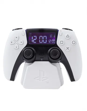 Paladone White Controller Alarm Clock PlayStation 5 bílá / Digitální budík s lampičkou  / 3x AA