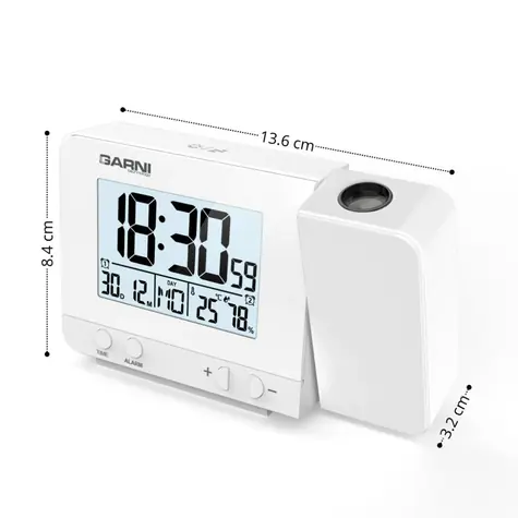 GARNI 140W Digitální budík s projekcí času a vnitřní teploty