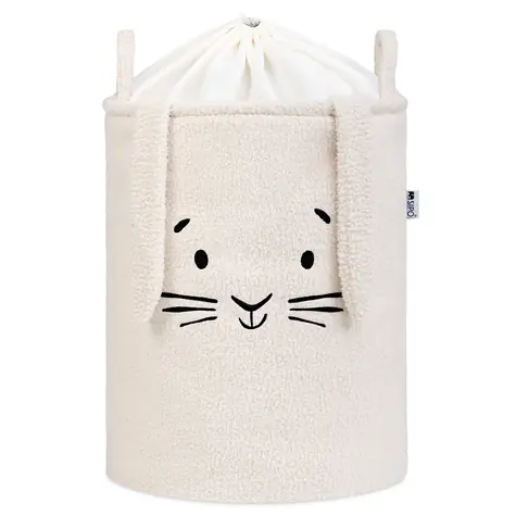 Sipo Premium Bouclé se šňůrkou Rabbit béžová / 43 l / Koš na hračky