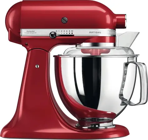 KitchenAid 5KSM175PSEER Empire Red / Kuchyňský robot Artisan / 300W / 4.8 l / 10 rychlostí / planetární systém