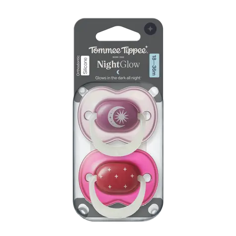 Tommee Tippee Night silikonový dudlík 18-36m 2ks - více barevných variant