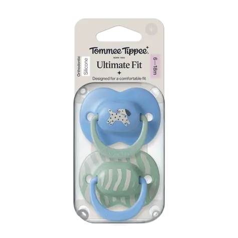 Tommee Tippee Ultimate Fit DECO silikonový dudlík 6-18 m BOY 2ks - více barevných variant 