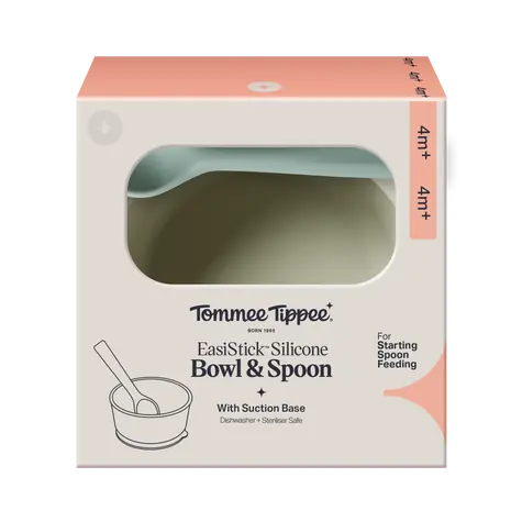 Tommee Tippee Silikonová mistička s přísavkou a lžičkou zelená