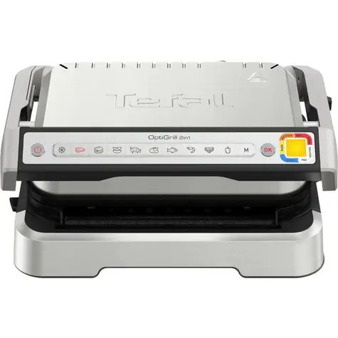 Rozbaleno - Tefal Optigrill 2in1 Inox GC772D30 / Elektrický gril / 2000 W / 6 programů / gril. plocha 600 cm2 / rozbaleno