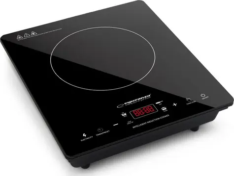 Zánovní - Esperanza EKH009 Indukční vařič černá / 2000 W / 80°C - 270 °C / zánovní