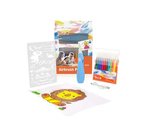Peach Airbrush Set - PO150 / Sada foukací fixy + šablona