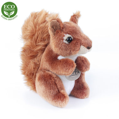 RAPPA Plyšová veverka sedící 18 cm / ECO-FRIENDLY / od 0 měsíců