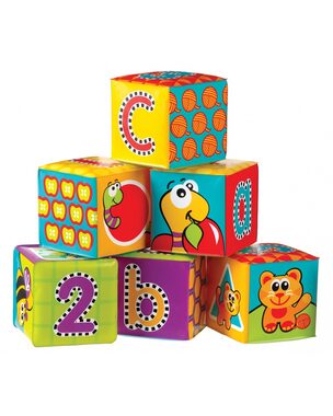 Playgro - Měkké pěnové kostky nové 6ks / od 6 měsíců
