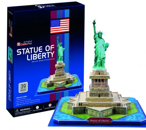 CubicFun 3D Puzzle Socha Svobody / 39 dílů / Obtížnost: 4