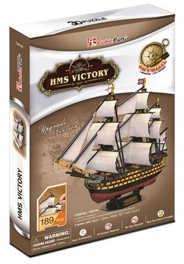 CubicFun 3D Puzzle Plachetnice HMS Victory / 189 dílů / Obtížnost:6