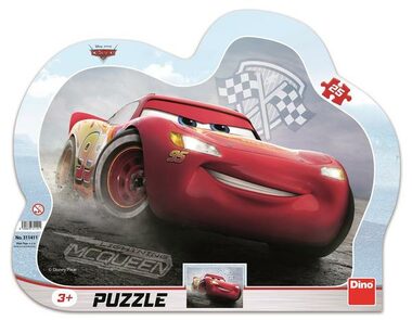 DINO CARS 3: BLESK MCQUEEN - kontura Puzzle / 25 dílků / od 3 let