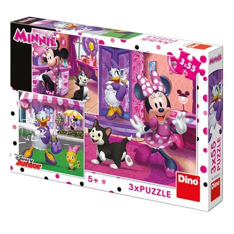 DINO Den s Minnie / 3x 55 dílků / od 5 let