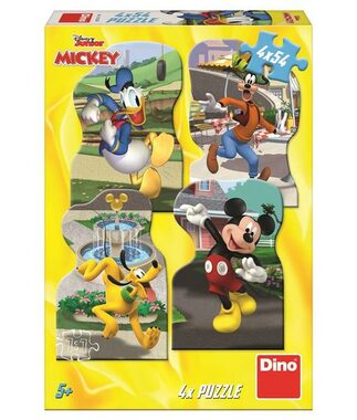 DINO Mickey ve městě / 4x 54 dílků / od 4 let
