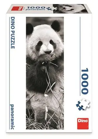 DINO Panda v trávě - Panoramic / 1000 dílků / od 15 let