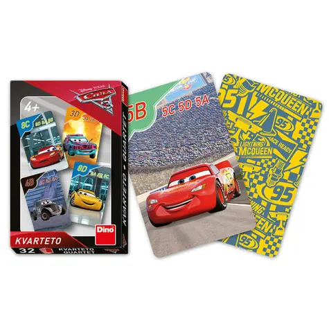 DINO Karty - Cars 3 - Kvarteto / Počet hráčů: 3-6 / od 4 let