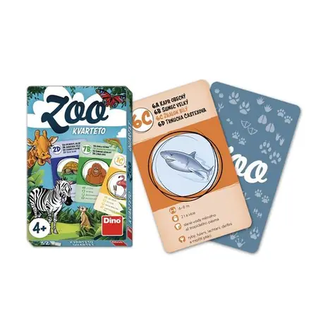 DINO Karty - Zoo - Kvarteto / Počet hráčů: 3-6 / od 4 let