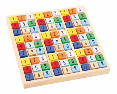 Small Foot Dřevěné sudoku barevné kostičky / od 6 let
