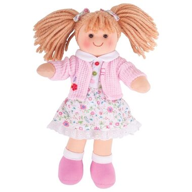 Bigjigs Toys Látková panenka Poppy 28 cm / od 0 měsíců