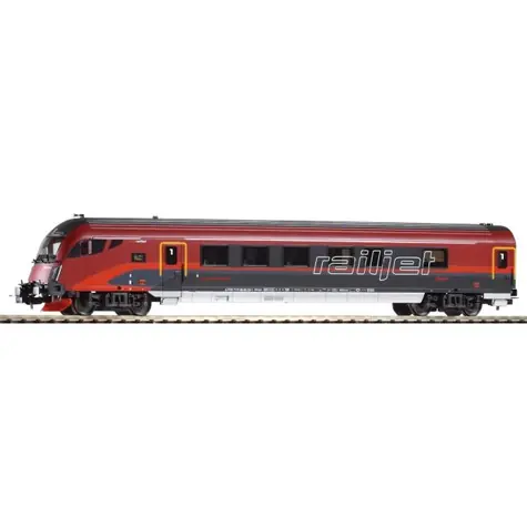 Piko 57672 Řídící vagon Afmpz 1. tř. Railjet ÖBB VI / Měřítko: H0 (1:87) / Délka: 268 mm / Rádius: 358 mm / od 14 let 