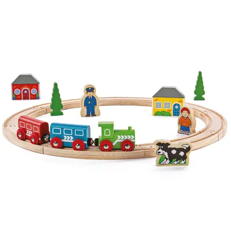 Bigjigs Rail Moje první vláčkodráha / 20 dílů / od 3 let