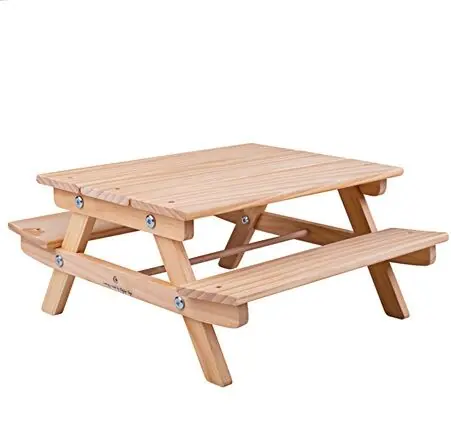 Bigjigs Toys Dřevěná pikniková lavička pro panenky / od 3 let