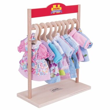 Bigjigs Toys Věšák na šaty pro panenky / od 3 let