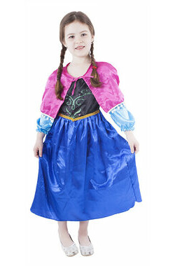 RAPPA Dětský kostým Princezna zimní království - Anna (S) / 4-6 let (110-116 cm)