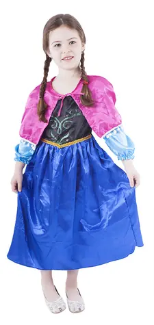 RAPPA Dětský kostým Princezna zimní království - Anna (S) / 4-6 let (110-116 cm)