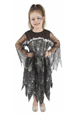 RAPPA Dětský kostým s pavučinou na čarodějnice - Halloween (M) / 6-8 let (116-128 cm)