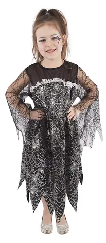 RAPPA Dětský kostým s pavučinou na čarodějnice - Halloween (M) / 6-8 let (116-128 cm)