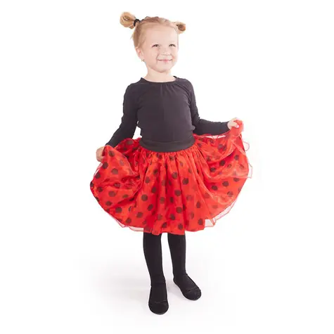 RAPPA Dětský kostým tutu sukně beruška s puntíky / 3-10 let 