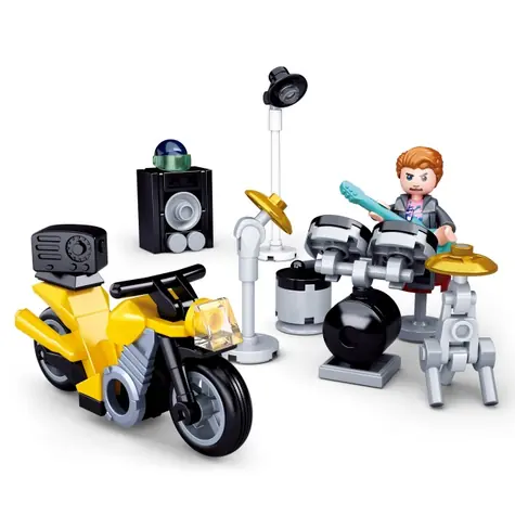 Sluban Town Motorky M38-B0717B Bubeník s  motorkou / LEGO - kompatibilní / Počet figurek|dílků: 1|76 / od 6 let