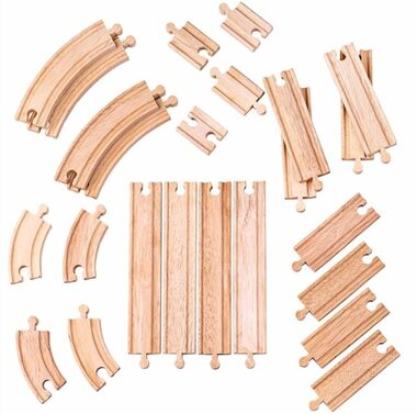 Bigjigs Rail Dřevěné koleje set 24 dílů / od 3 let