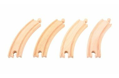 Bigjigs Rail Dlouhé kruhové koleje 17cm 4ks / od 3 let