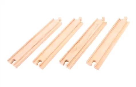 Bigjigs Rail Dlouhé rovné koleje 21cm 4ks / od 3 let