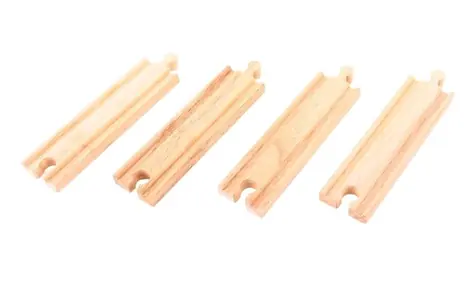 Bigjigs Rail Střední rovné koleje 16cm 4ks / od 3 let