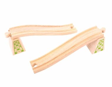 Bigjigs Rail Nadjezdové koleje s pilíři 2ks / od 3 let