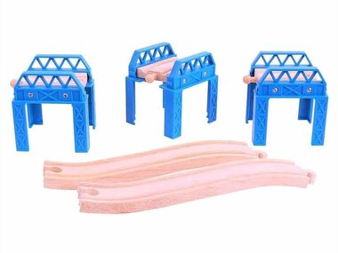 Bigjigs Rail Dřevěné koleje set mostní konstrukce / od 3 let