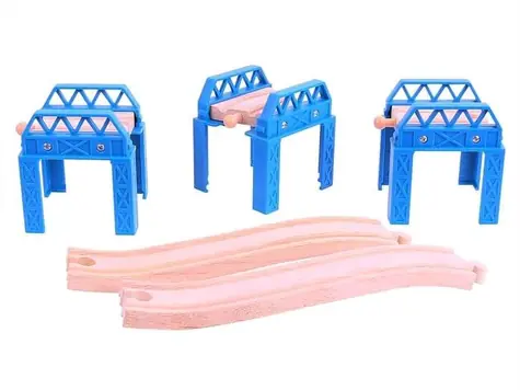 Bigjigs Rail Dřevěné koleje set mostní konstrukce / od 3 let