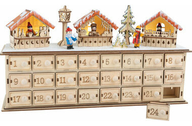 Small Foot Dřevěný adventní kalendář vánoční trhy
