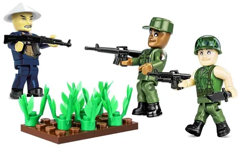 COBI 2047 Figurky vojáků Vietnamská válka / 30 dílů  / 3 figurky / od 5 let