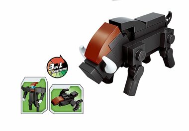 Qman Multivariant Combat Team 2103-7 Divočák 3v1 / Stavebnice / 27 dílků / od 6 let
