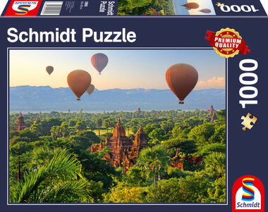 SCHMIDT Puzzle Horkovzdušné balóny nad Mandalay / 1000 dílků / od 12 let