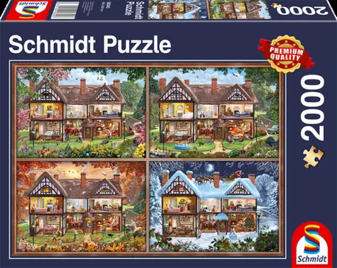 SCHMIDT Puzzle Chaloupka - 4 roční období / 2000 dílků / od 12 let