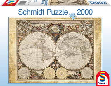 SCHMIDT Puzzle Historická mapa světa / 2000 dílků / od 12 let